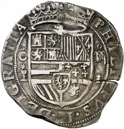 4 Reales Obverse Image minted in SPAIN in ND/C (1556-98  -  FELIPE II)  - The Coin Database