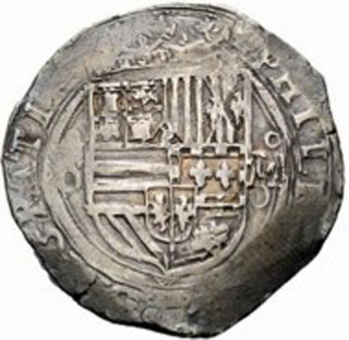 4 Reales Obverse Image minted in SPAIN in ND/O (1556-98  -  FELIPE II)  - The Coin Database
