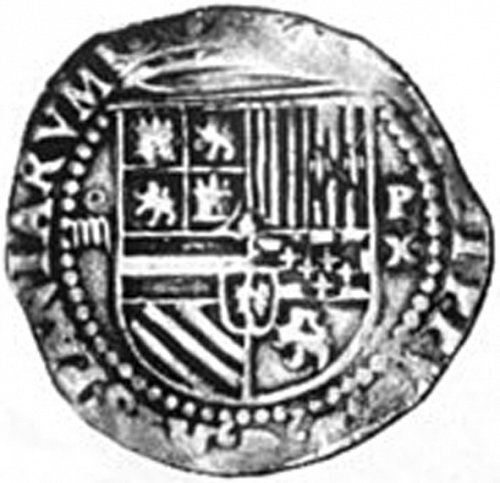 4 Reales Obverse Image minted in SPAIN in ND/X (1556-98  -  FELIPE II)  - The Coin Database