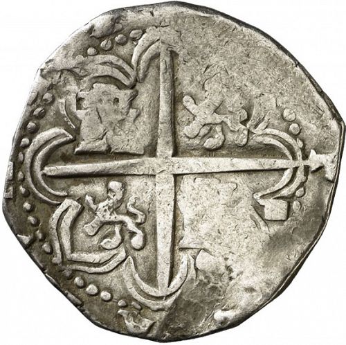 4 Reales Reverse Image minted in SPAIN in 1589D (1556-98  -  FELIPE II)  - The Coin Database