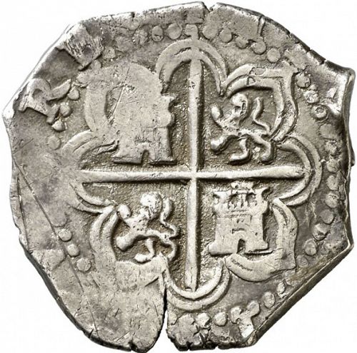 4 Reales Reverse Image minted in SPAIN in 1591C (1556-98  -  FELIPE II)  - The Coin Database