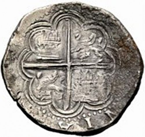 4 Reales Reverse Image minted in SPAIN in 1593F (1556-98  -  FELIPE II)  - The Coin Database