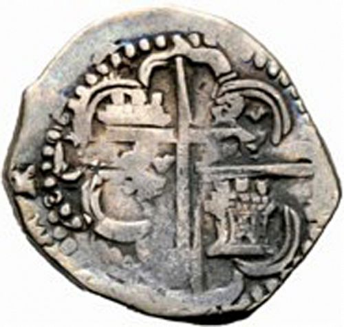 4 Reales Reverse Image minted in SPAIN in 1595C (1556-98  -  FELIPE II)  - The Coin Database