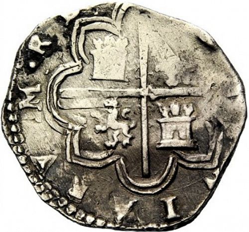 4 Reales Reverse Image minted in SPAIN in 1595I (1556-98  -  FELIPE II)  - The Coin Database