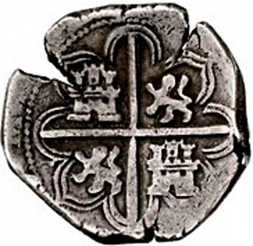 4 Reales Reverse Image minted in SPAIN in 1596B (1556-98  -  FELIPE II)  - The Coin Database