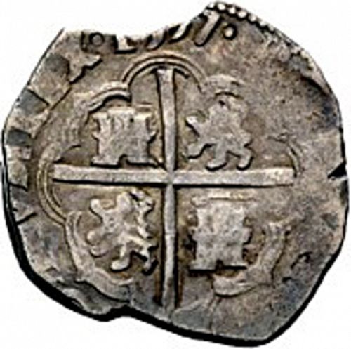 4 Reales Reverse Image minted in SPAIN in 1597B (1556-98  -  FELIPE II)  - The Coin Database