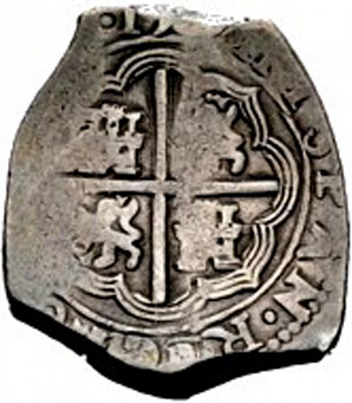 4 Reales Reverse Image minted in SPAIN in 1598B (1556-98  -  FELIPE II)  - The Coin Database