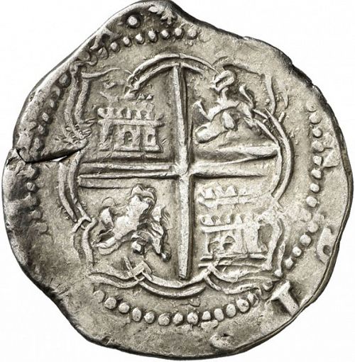 4 Reales Reverse Image minted in SPAIN in ND/A (1556-98  -  FELIPE II)  - The Coin Database