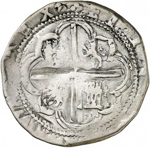 4 Reales Reverse Image minted in SPAIN in ND/B (1556-98  -  FELIPE II)  - The Coin Database