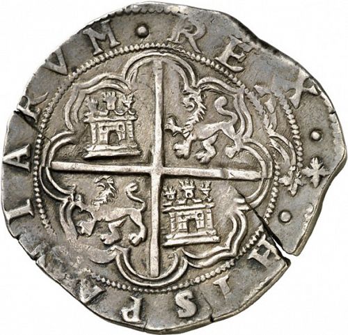 4 Reales Reverse Image minted in SPAIN in ND/C (1556-98  -  FELIPE II)  - The Coin Database