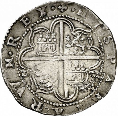 4 Reales Reverse Image minted in SPAIN in ND/DD (1556-98  -  FELIPE II)  - The Coin Database