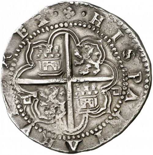 4 Reales Reverse Image minted in SPAIN in ND/DD (1556-98  -  FELIPE II)  - The Coin Database