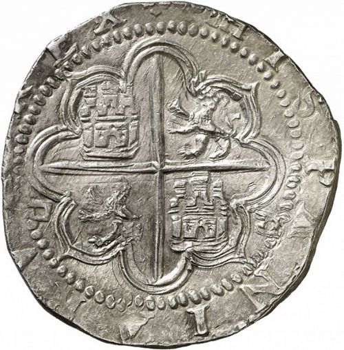 4 Reales Reverse Image minted in SPAIN in ND/DD (1556-98  -  FELIPE II)  - The Coin Database