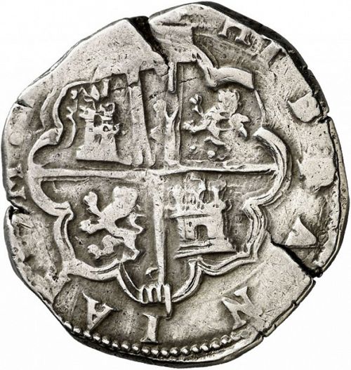 4 Reales Reverse Image minted in SPAIN in ND/D (1556-98  -  FELIPE II)  - The Coin Database