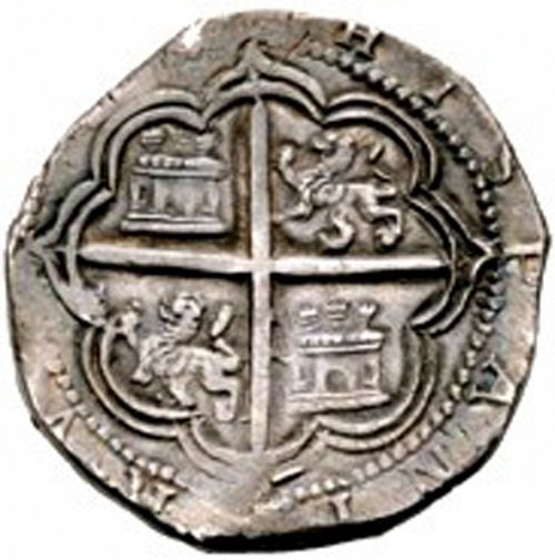 4 Reales Reverse Image minted in SPAIN in ND/F (1556-98  -  FELIPE II)  - The Coin Database