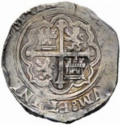 4 Reales Reverse Image minted in SPAIN in ND/O (1556-98  -  FELIPE II)  - The Coin Database