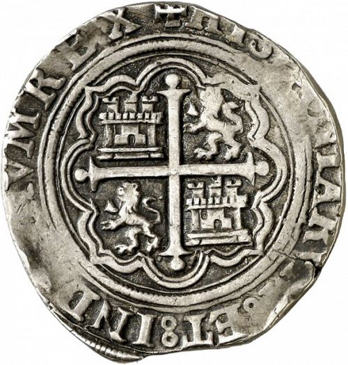 4 Reales Reverse Image minted in SPAIN in ND/O (1556-98  -  FELIPE II)  - The Coin Database
