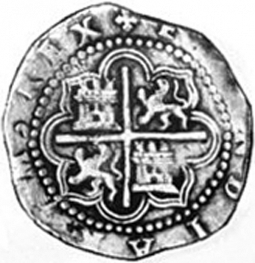 4 Reales Reverse Image minted in SPAIN in ND/X (1556-98  -  FELIPE II)  - The Coin Database