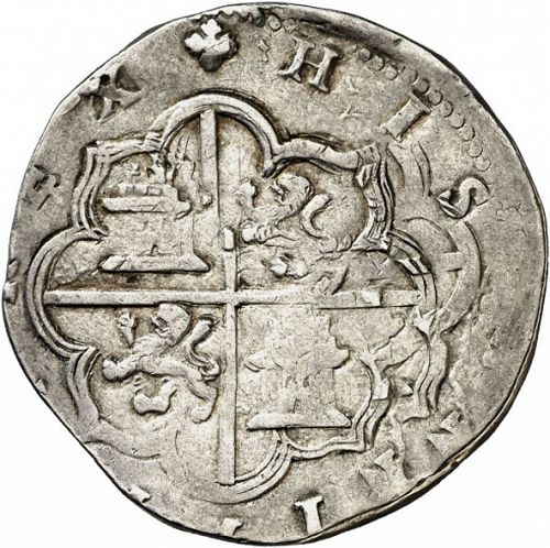 4 Reales Reverse Image minted in SPAIN in ND (1556-98  -  FELIPE II)  - The Coin Database