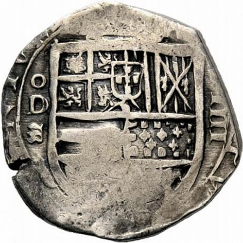 4 Reales Obverse Image minted in SPAIN in 1599D (1598-21  -  FELIPE III)  - The Coin Database