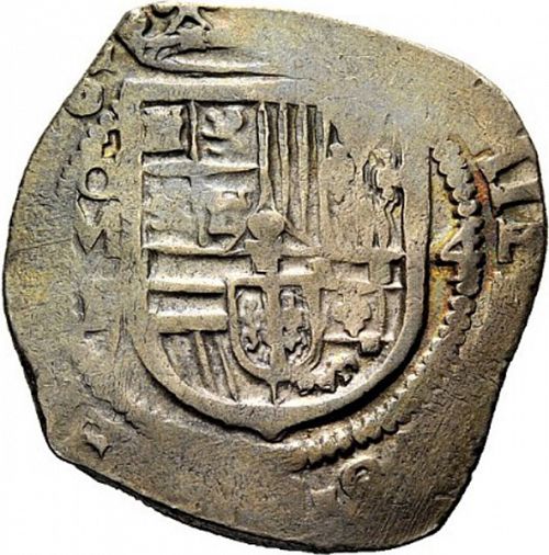 4 Reales Obverse Image minted in SPAIN in 1610F (1598-21  -  FELIPE III)  - The Coin Database