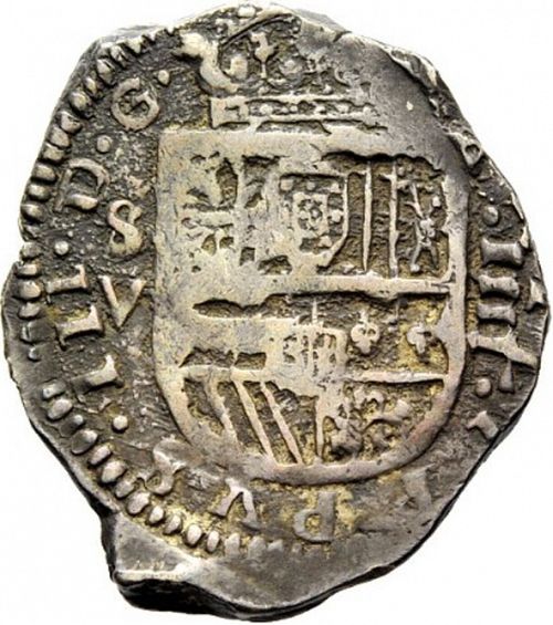 4 Reales Obverse Image minted in SPAIN in 1613V (1598-21  -  FELIPE III)  - The Coin Database