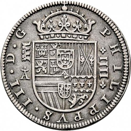 4 Reales Obverse Image minted in SPAIN in 1621A (1598-21  -  FELIPE III)  - The Coin Database