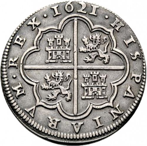 4 Reales Reverse Image minted in SPAIN in 1621A (1598-21  -  FELIPE III)  - The Coin Database