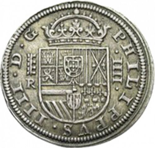 4 Reales Obverse Image minted in SPAIN in 1636R (1621-65  -  FELIPE IV)  - The Coin Database