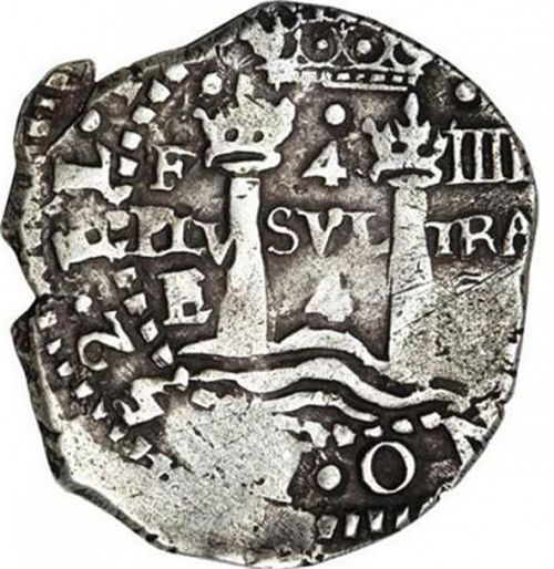 4 Reales Obverse Image minted in SPAIN in 1652E (1621-65  -  FELIPE IV)  - The Coin Database