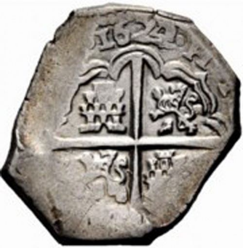 4 Reales Reverse Image minted in SPAIN in 1624D (1621-65  -  FELIPE IV)  - The Coin Database