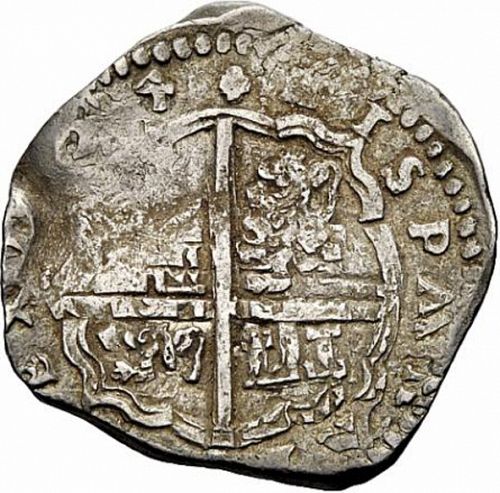 4 Reales Reverse Image minted in SPAIN in 1624P (1621-65  -  FELIPE IV)  - The Coin Database