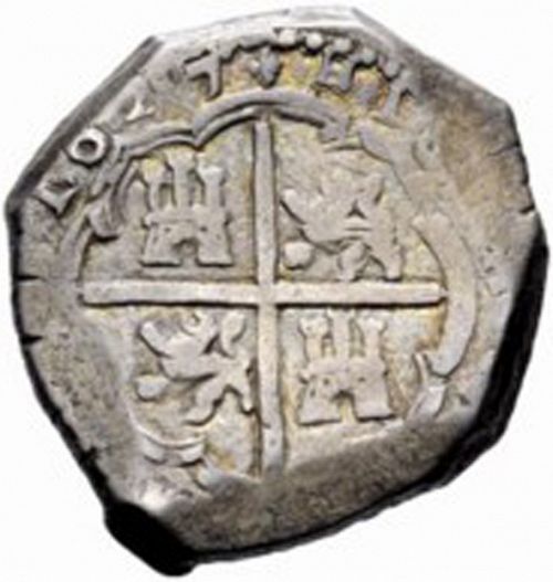 4 Reales Reverse Image minted in SPAIN in 1627P (1621-65  -  FELIPE IV)  - The Coin Database