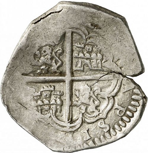 4 Reales Reverse Image minted in SPAIN in 1628P (1621-65  -  FELIPE IV)  - The Coin Database