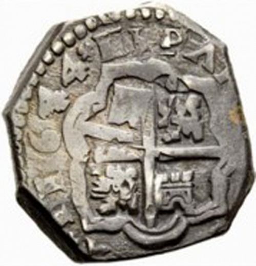 4 Reales Reverse Image minted in SPAIN in 1644B (1621-65  -  FELIPE IV)  - The Coin Database