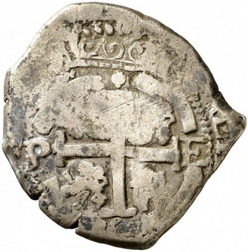4 Reales Reverse Image minted in SPAIN in 1664E (1621-65  -  FELIPE IV)  - The Coin Database