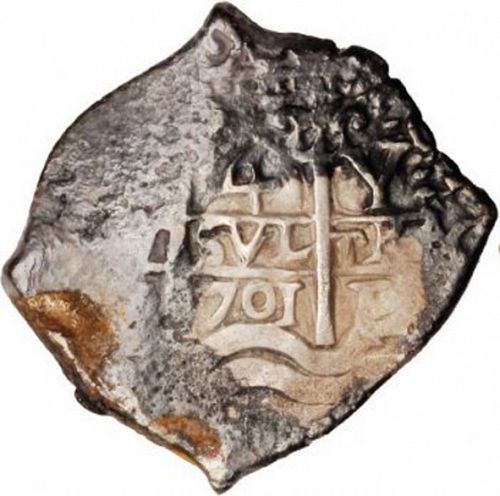 4 Reales Obverse Image minted in SPAIN in 1701Y (1700-46  -  FELIPE V)  - The Coin Database