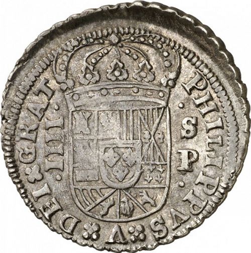 4 Reales Obverse Image minted in SPAIN in 1705P (1700-46  -  FELIPE V)  - The Coin Database