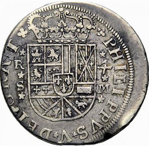 4 Reales Obverse Image minted in SPAIN in 1718M (1700-46  -  FELIPE V)  - The Coin Database