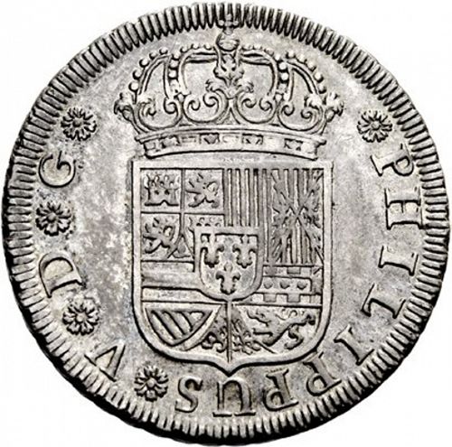 4 Reales Obverse Image minted in SPAIN in 1730 (1700-46  -  FELIPE V)  - The Coin Database