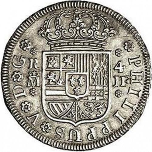 4 Reales Obverse Image minted in SPAIN in 1734JF (1700-46  -  FELIPE V)  - The Coin Database