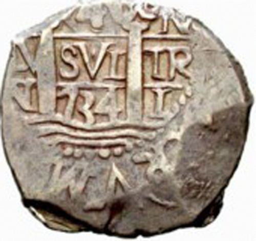 4 Reales Obverse Image minted in SPAIN in 1734N (1700-46  -  FELIPE V)  - The Coin Database