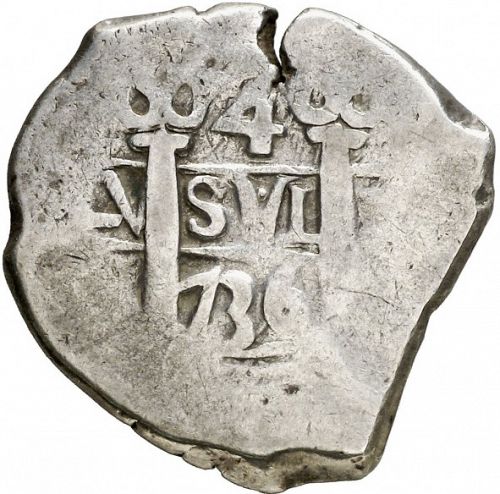 4 Reales Obverse Image minted in SPAIN in 1736N (1700-46  -  FELIPE V)  - The Coin Database