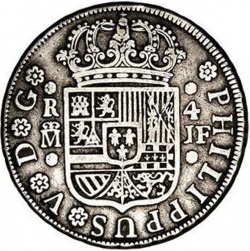 4 Reales Obverse Image minted in SPAIN in 1737JF (1700-46  -  FELIPE V)  - The Coin Database