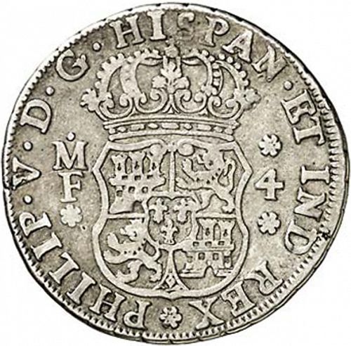 4 Reales Obverse Image minted in SPAIN in 1737MF (1700-46  -  FELIPE V)  - The Coin Database
