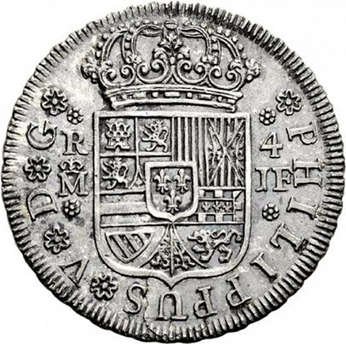 4 Reales Obverse Image minted in SPAIN in 1740JF (1700-46  -  FELIPE V)  - The Coin Database