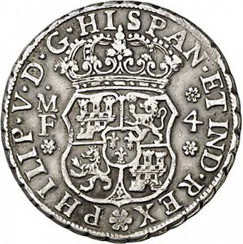 4 Reales Obverse Image minted in SPAIN in 1746MF (1700-46  -  FELIPE V)  - The Coin Database