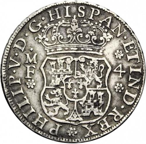 4 Reales Obverse Image minted in SPAIN in 1747MF (1700-46  -  FELIPE V)  - The Coin Database