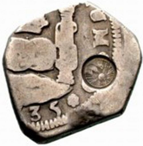 4 Reales Reverse Image minted in SPAIN in 1735J (1700-46  -  FELIPE V)  - The Coin Database