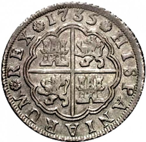 4 Reales Reverse Image minted in SPAIN in 1735PA (1700-46  -  FELIPE V)  - The Coin Database